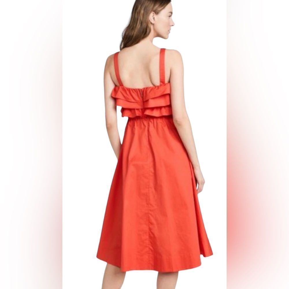 Jason Wu Ruffle Midi Dress Size 14 - Picture 2 of 11